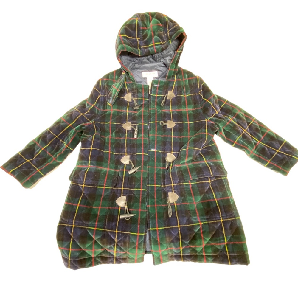 Jones New York Sport Petite Small plaid valor hooded Jacket